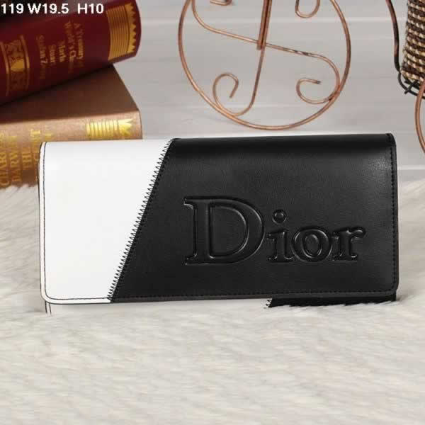Replica Christian Dior Multicolor Black/White Flap Wallet 119